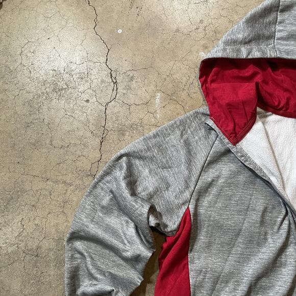 Colosseum Arkansas Razorbacks 1/4 Zip Pullover Gray Red Mens Size Large - Picture 3 of 7